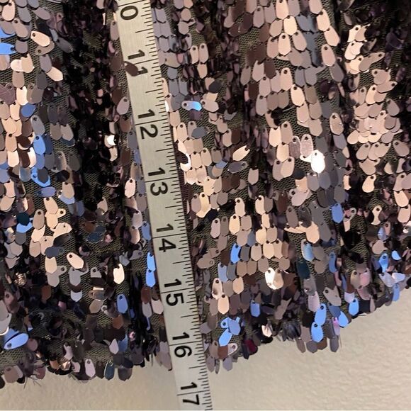 Children's Place gray lavender silver metallic bubble Sequin Skirt -12 - Picture 9 of 9